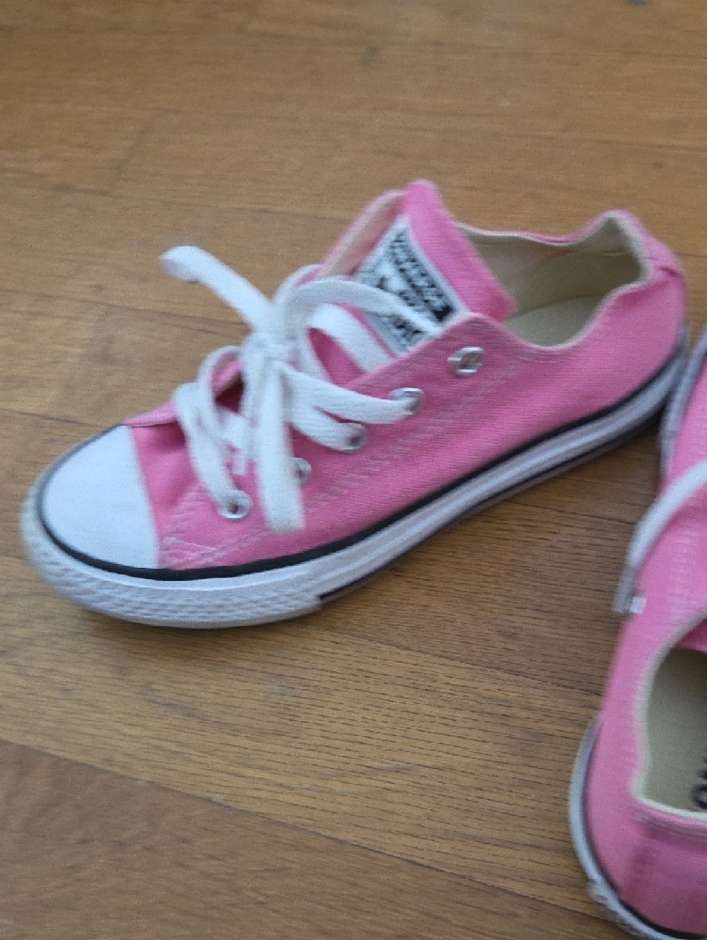 CONVERSE  Pink & White Low Top Sneakers - Picture 7 of 9